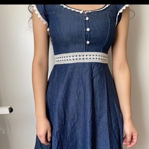 Midi denim dress